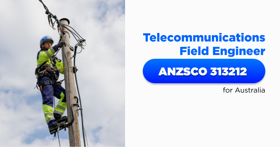 A Telecommunications Field Engineer in Australia, identified by ANZSCO code 313212.