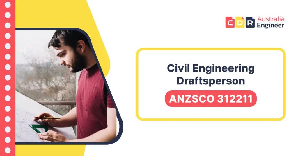 ANZSCO 312211 Civil Engineering Draftsperson working on detailed technical drawings.