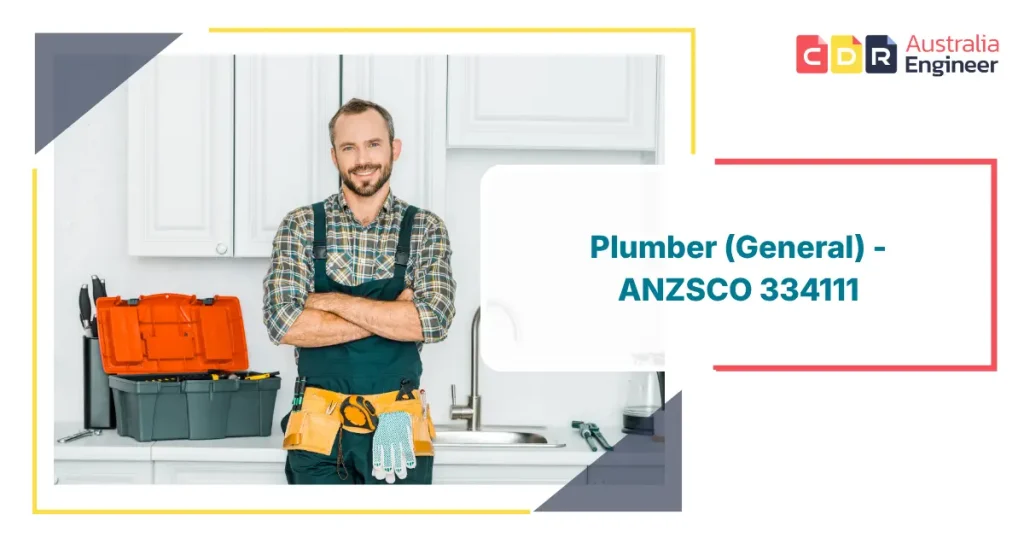 A Plumber (General) ANZSCO 334111 standing near a kitchen sink with his tools