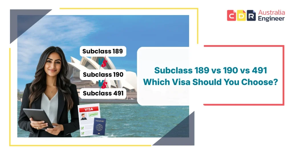 Subclass 189 vs 190 vs 491 visa comparison for Australia PR in 2026