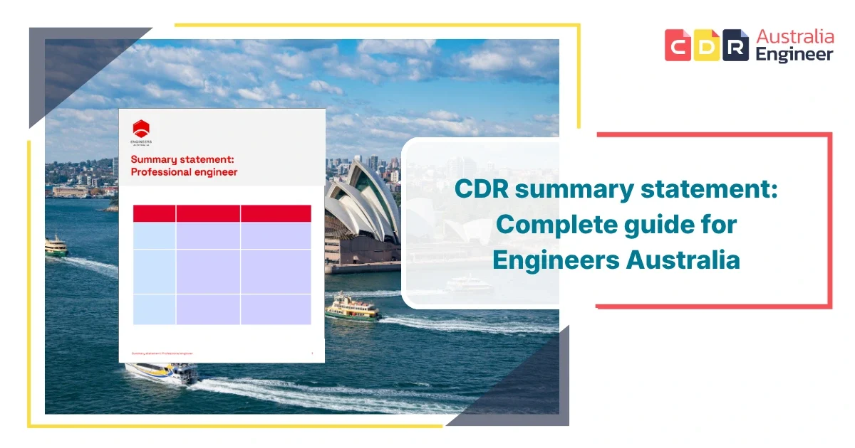 CDR summary statement writing complete guide for Engineers Australia