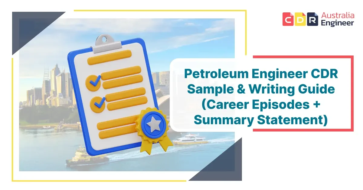 Petroleum engineer CDR sample for Engineers Australia